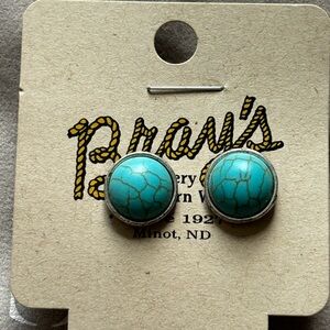 Turquoise pierced earrings